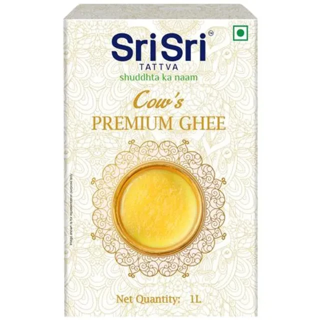 Sri Sri Tattva Premium Cow Ghee - For Better Digestion and Immunity, 1 L Ceka Pack-1.webp